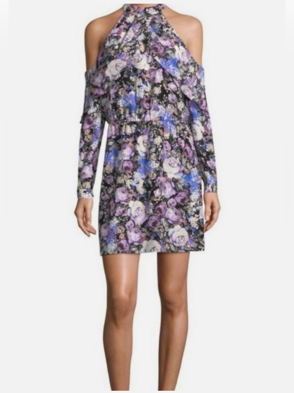 NWT Parker 100% Silk 'Tahlia' cold shoulder floral dress size medium $318 retail